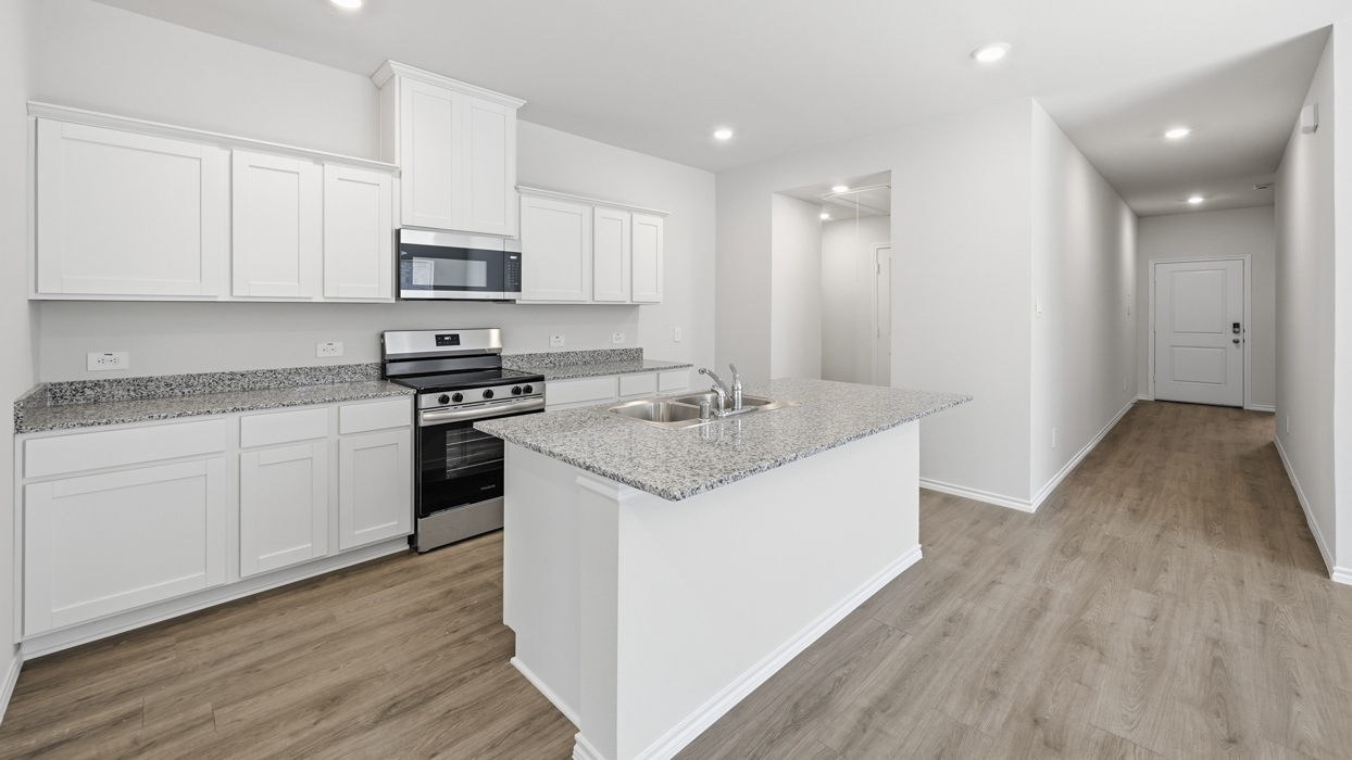 Clarke Floorplan Elevation B Kitchen Gallery Image - Sweetwater Springs in Sherman, TX