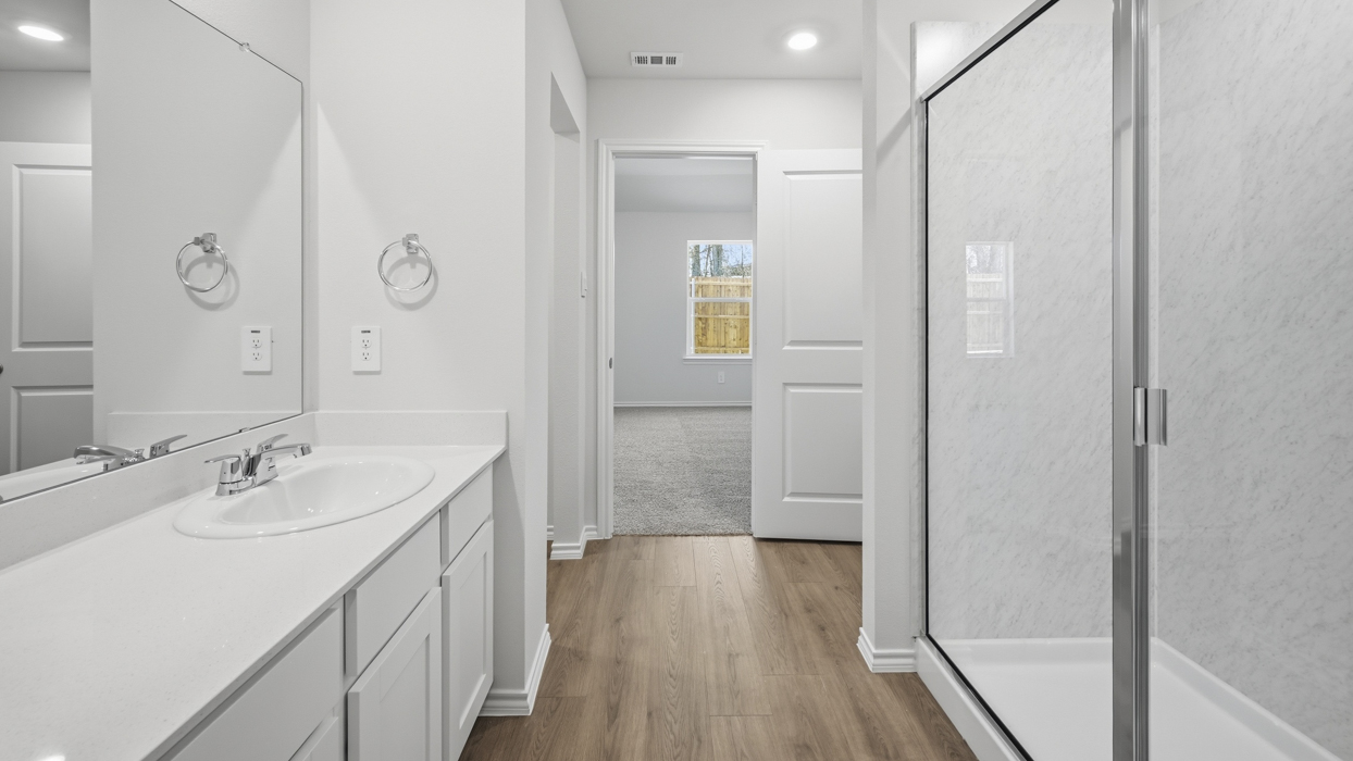 Clarke Floorplan Elevation B Bathroom Gallery Image - Sweetwater Springs in Sherman, TX