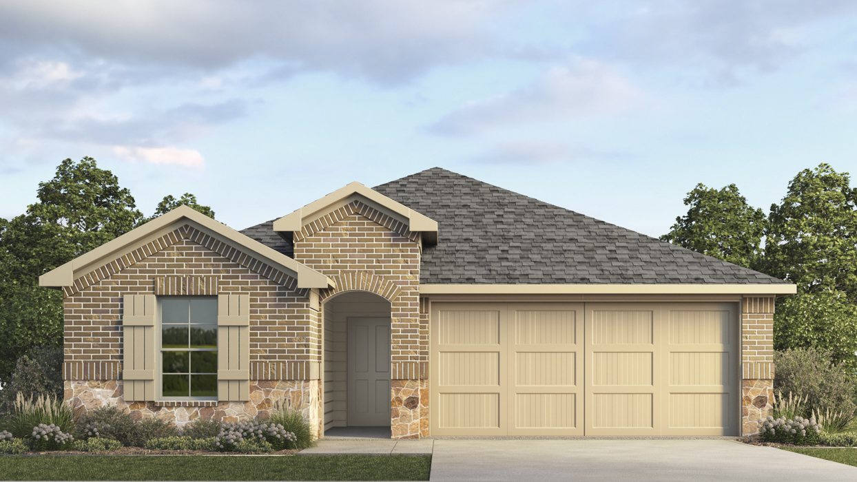 Evans Floorplan Elevation B Exterior Rendering - Sweetwater Springs in Sherman, TX