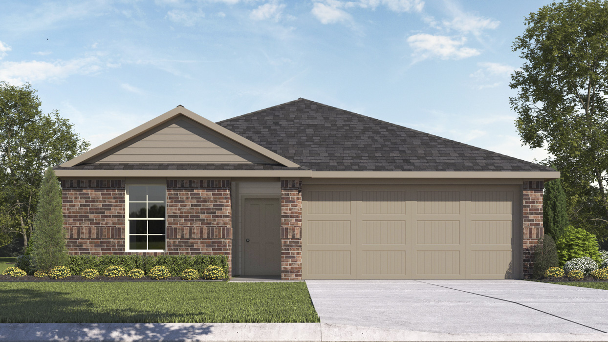 Harrison Floorplan Elevation A Exterior Rendering - Sweetwater Springs in Sherman, TX