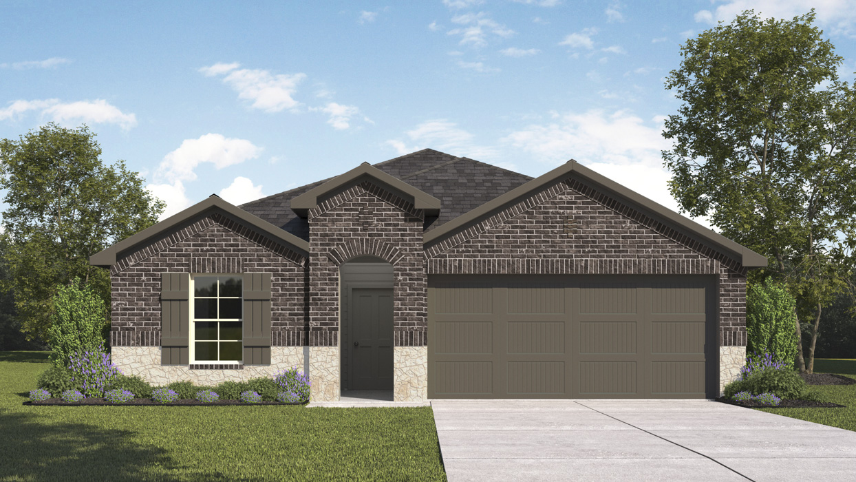 Harrison Floorplan Elevation B Exterior Rendering - Sweetwater Springs in Sherman, TX