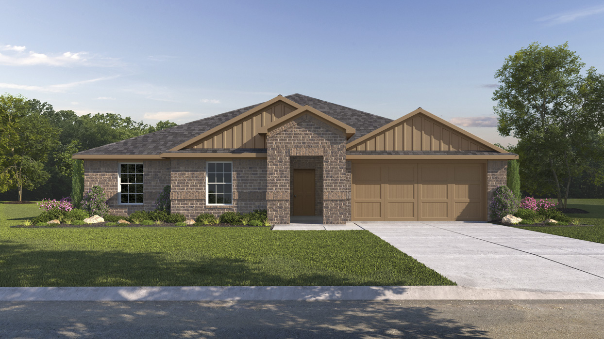 Harrison Floorplan Elevation A Exterior Rendering - Sweetwater Springs in Sherman, TX