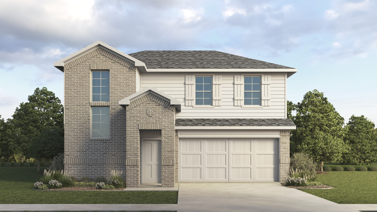X35K Kirby Floorplan Elevation A Exterior Rendering - Sweetwater Springs in Sherman, TX