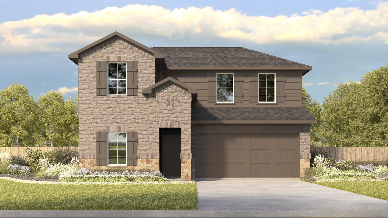 X35M Murray Floorplan Elevation B V20 rendering - Sweetwater Springs in Sherman TX