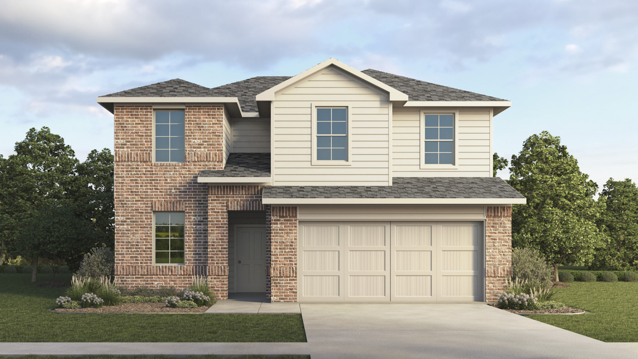 X35P Peterson Floorplan Elevation A V20 rendering - Sweetwater Springs in Sherman TX