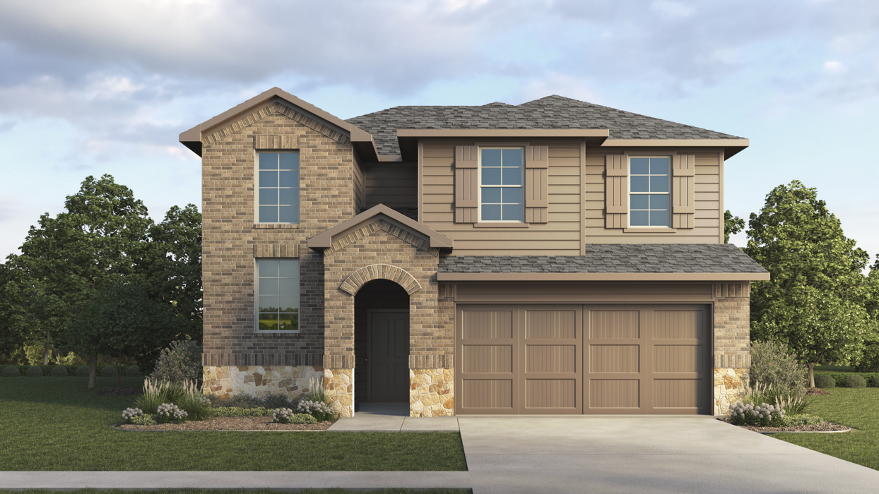 X35P Peterson Floorplan Elevation B V20 rendering - Sweetwater Springs in Sherman TX