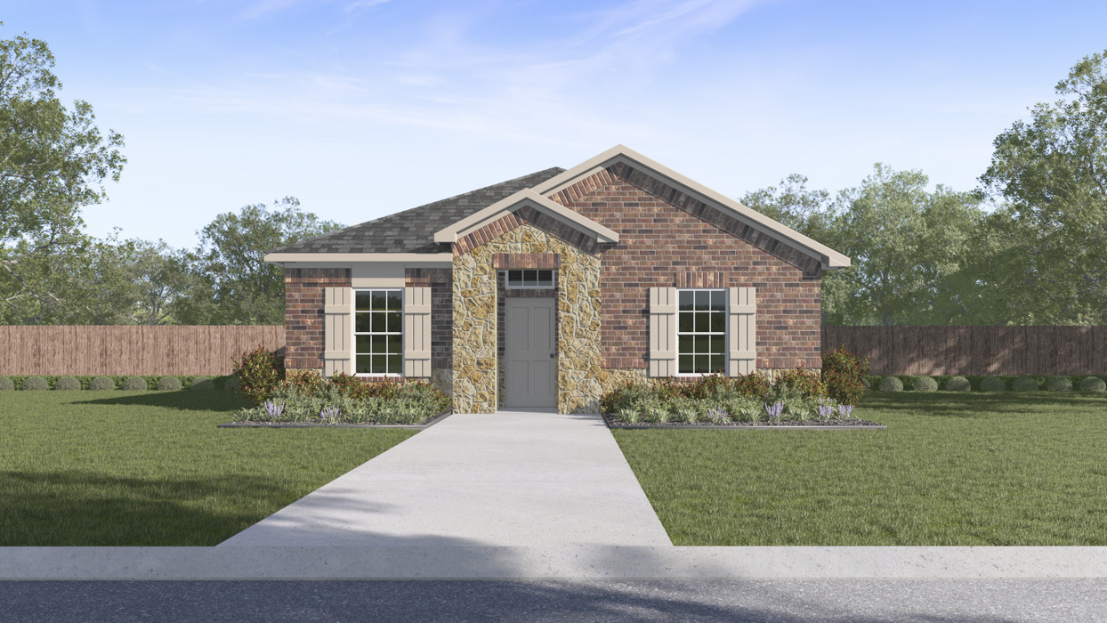 Cambridge Floorplan Elevation A Exterior Rendering - Magnolia at Legacy Hills in Celina, TX