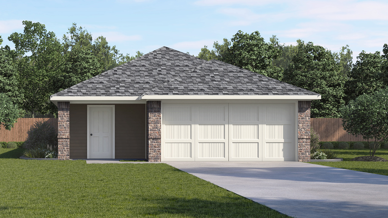 Caprock Floorplan Elevation A Exterior Rendering - Leonard Crossing in Leonard, TX