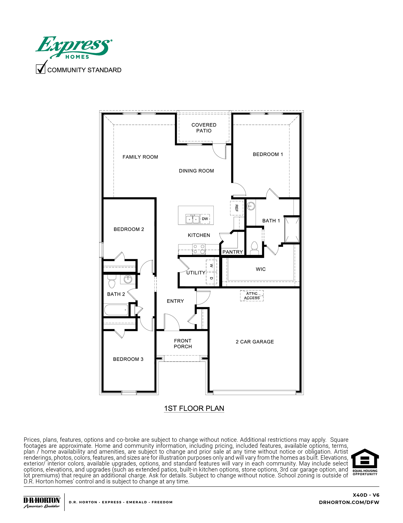 Floor Plan in Leonard Crossing LEONARD, TX D.R. Horton