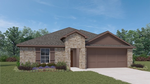 X40I Texas Cali floorplan elevation A rendering