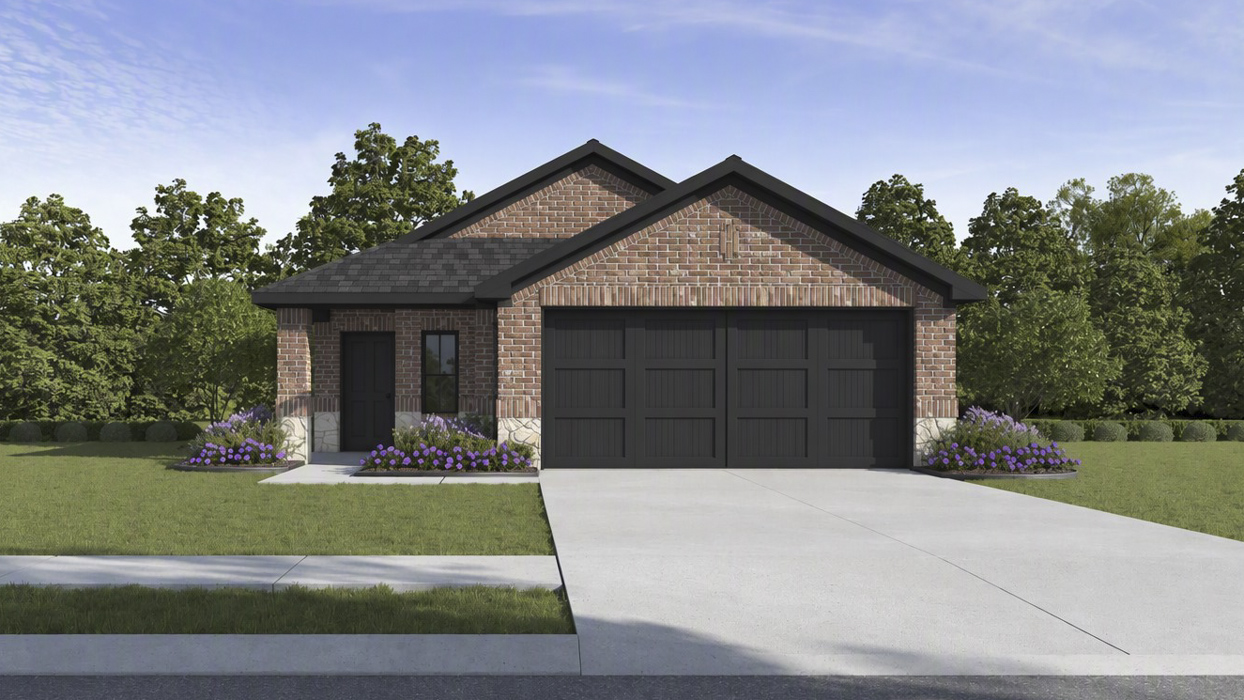 Amber Floorplan Elevation F Rendering-Cottonwood in Dorchester, Tx
