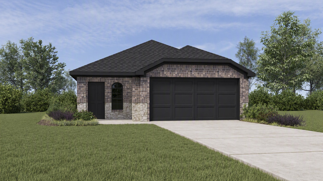 Caroline Floorplan Exterior Rendering-Cottonwood in Dorchester, Tx