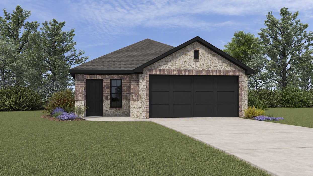 Caroline Floorplan Exterior F Rendering-Cottonwood in Dorchester, Tx