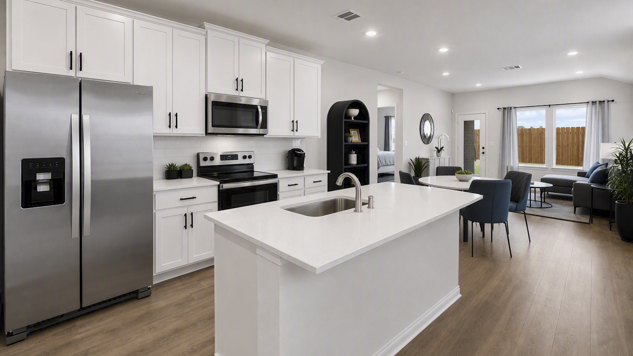 Texas Cali Floorplan Kitchen Gallery Image-Cottonwood in Dorchester, Tx