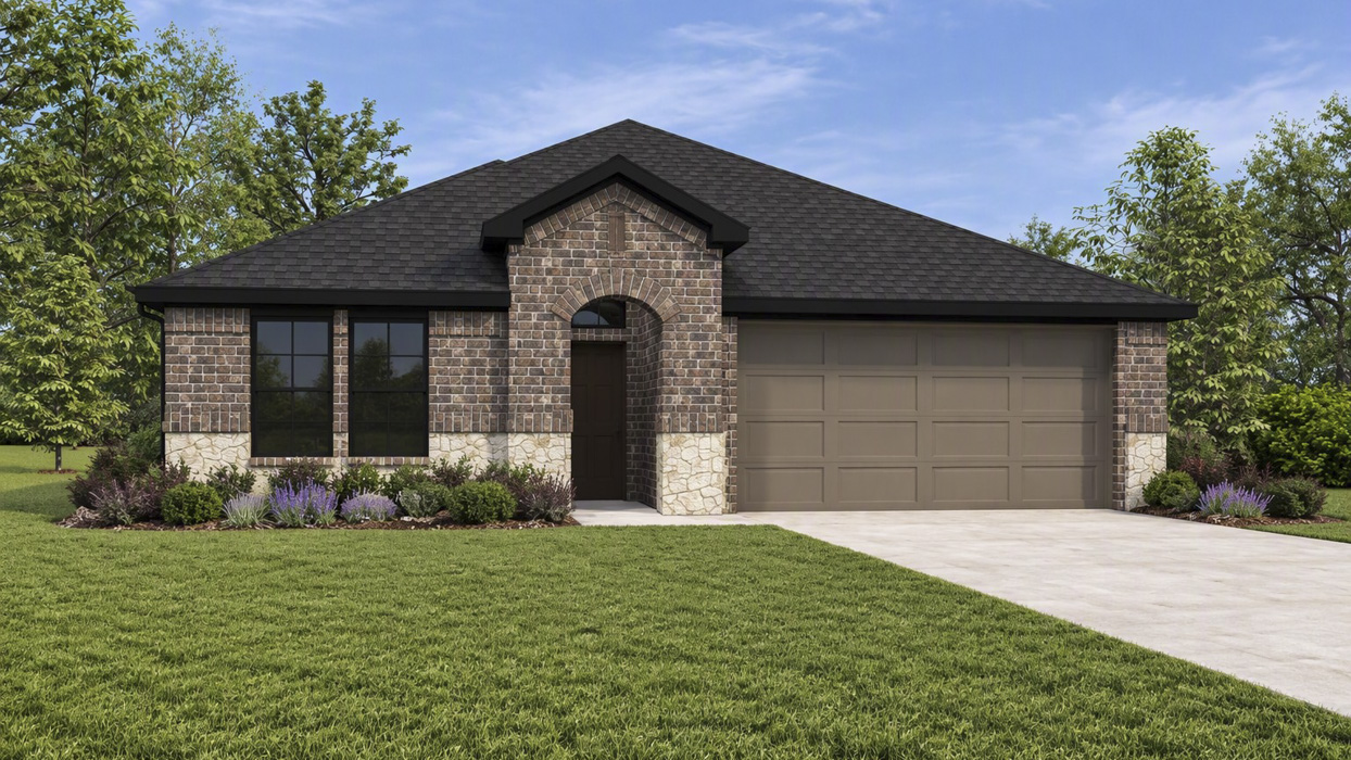 X40L Lakeway Floorplan Elevation E Cottonwood in Dorcherster, Tx