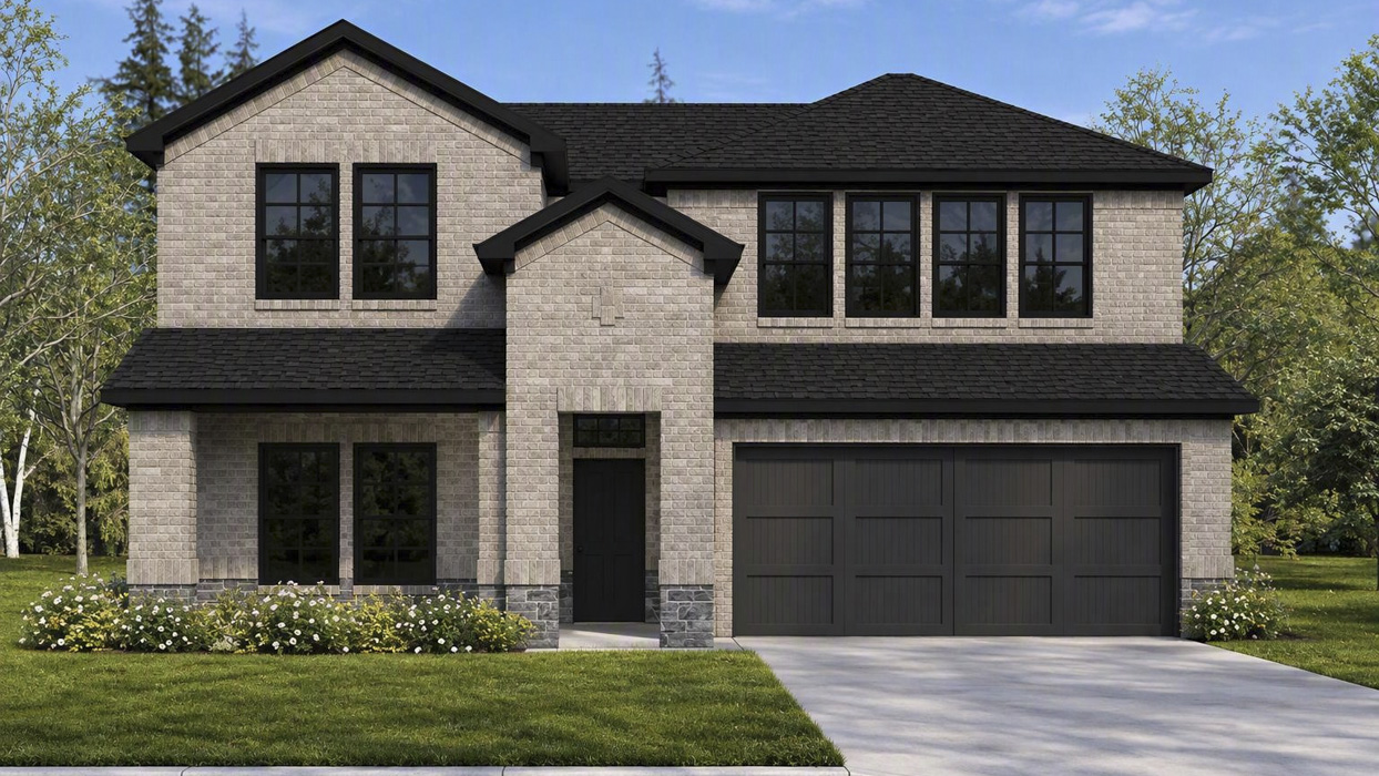 Ozark Floorplan Elevation F Rendering-Cottonwood in Dorchester, Tx