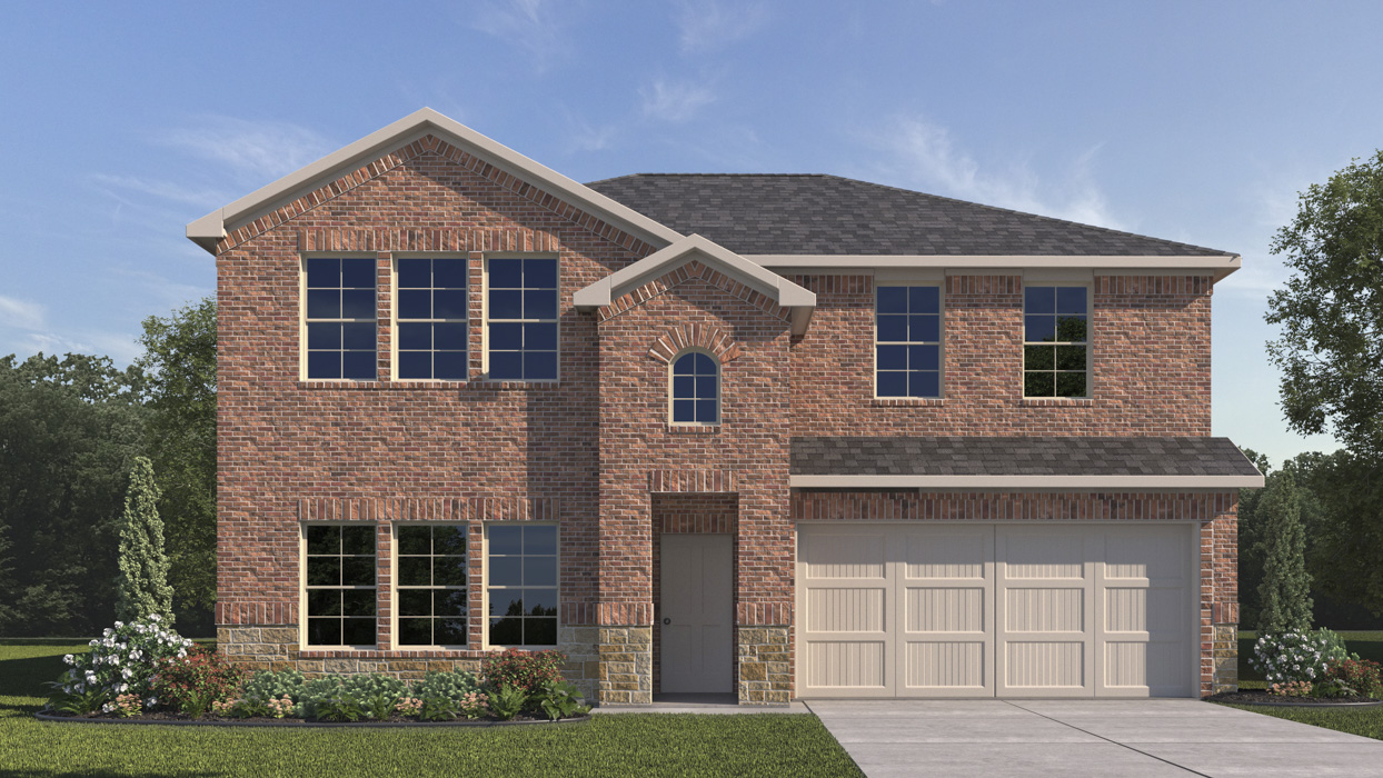 Perry Floorplan Elevation F Exterior Gallery Image Cottonwood in Dorchester, Tx