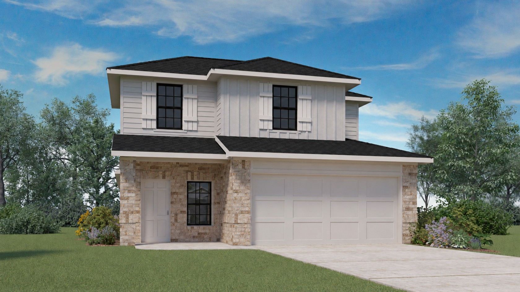Florence Floorplan Elevation A Exterior Gallery Image - Crossmill in Princeton, TX