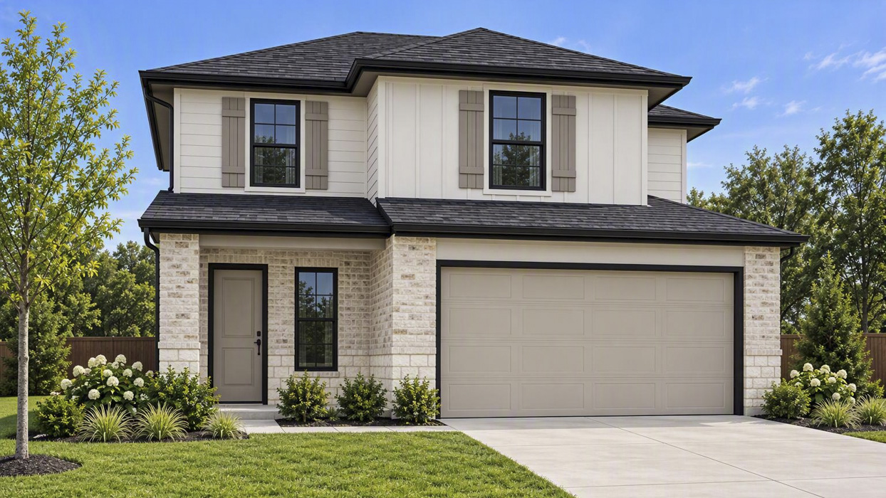 Florence Floorplan Elevation A Rendering-Crossmill in Princeton, Tx