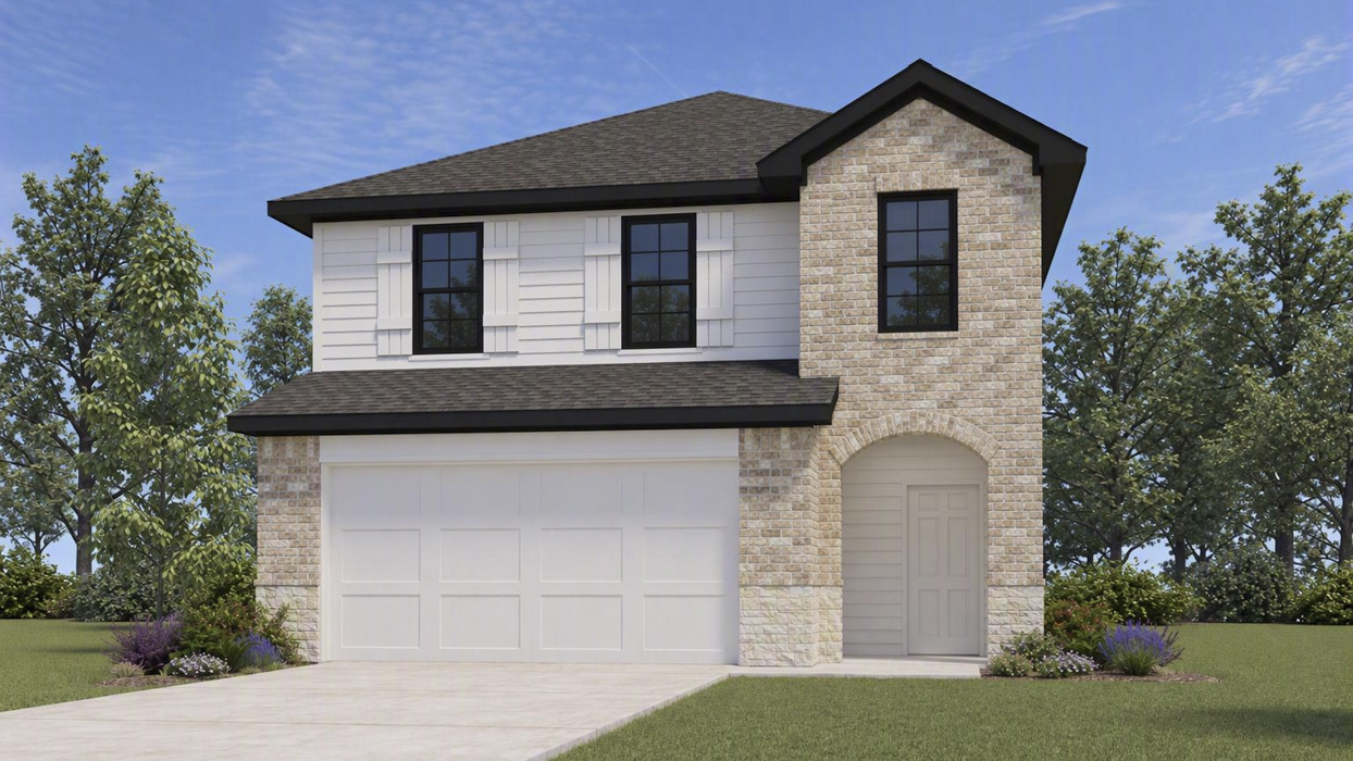 Grace Floorplan Elevation B Rendering-Crossmill in Princeton, Tx