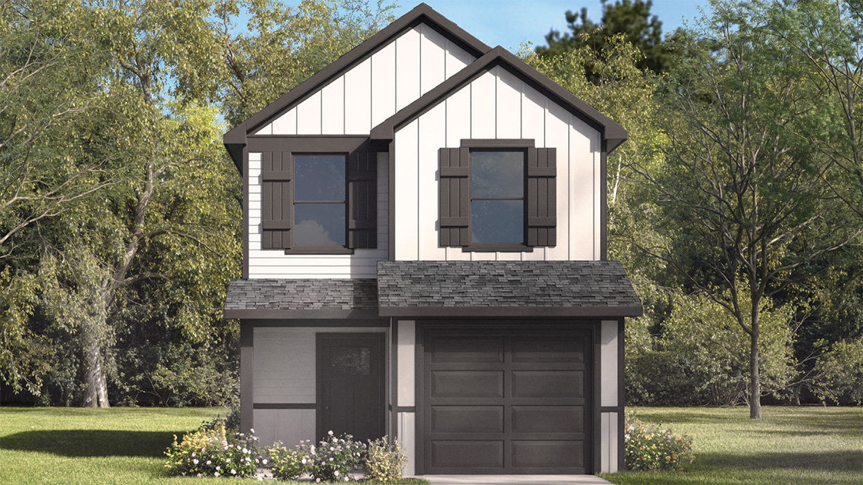 Robin Floorplan Elevation B Exterior Rendering - Arbor Trails North in Princeton, TX