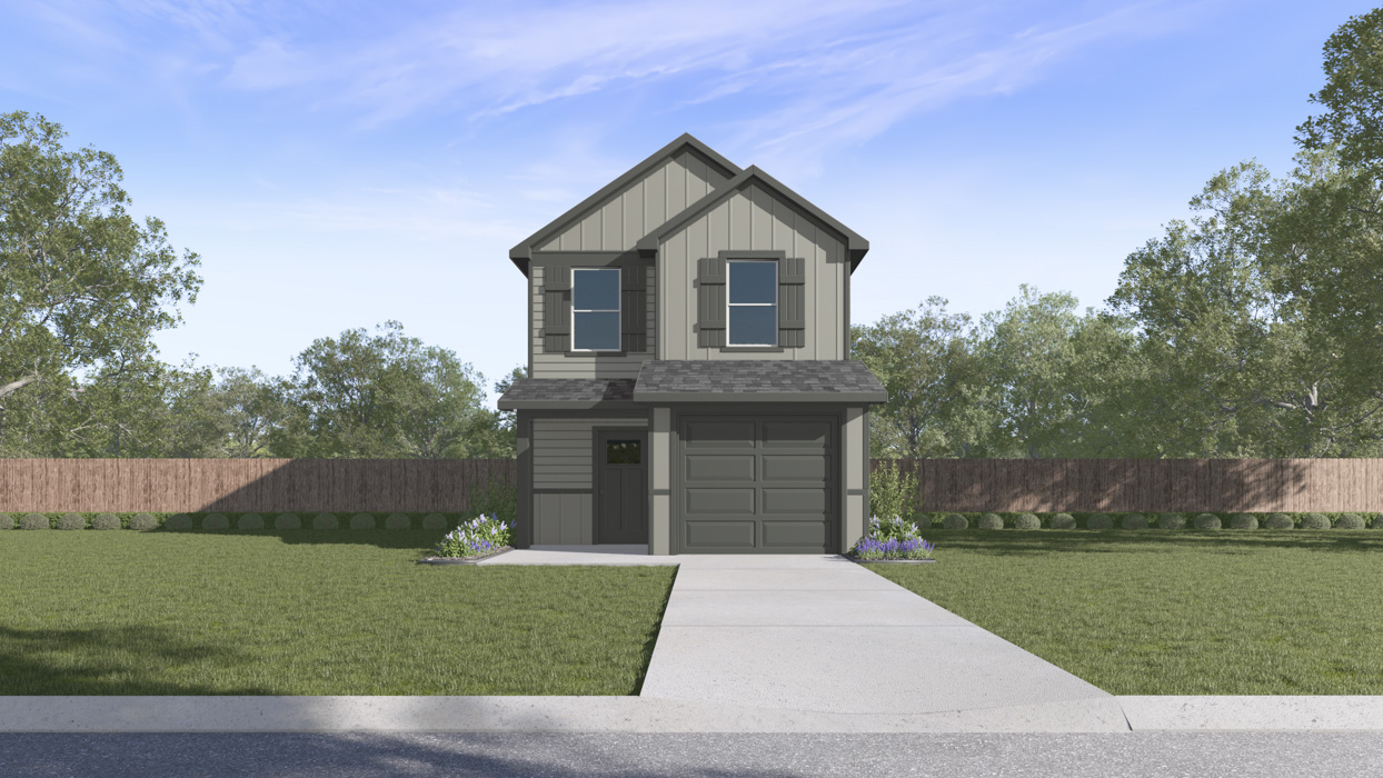 V19A Robin floorplan elevation B rendering - Arbor Trails in Princeton - Collin Country TX