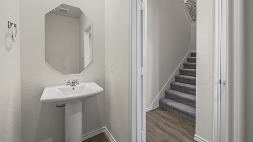 V19B Linnet floorplan elevation A Bathroom Gallery Image - Arbor Trails in Princeton - Collin County TX