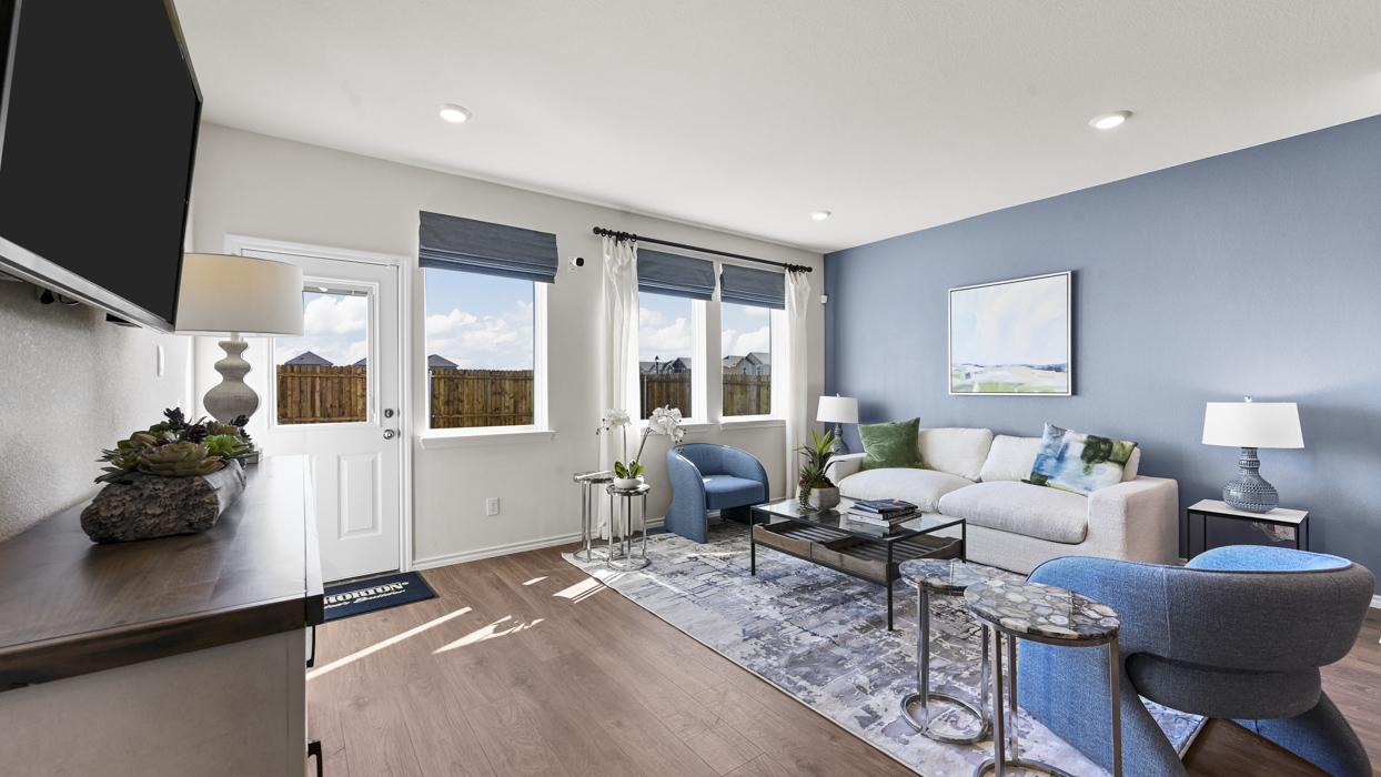 Altaria Floorplan Elevation B Living Gallery Image - Arbor Trails North in Princeton, TX