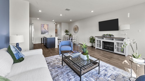 V19C Altaria Floorplan Elevation B Living Gallery Image-Arbor Trails in Princeton, TX