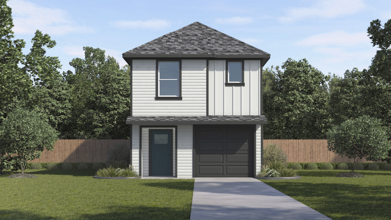 Denise Floorplan Elevation A Rendering-Arbor Trails in Princeton, Tx