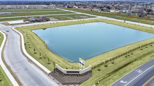 Entrance Drone Image-Frontier Pointe in Collin County, TX