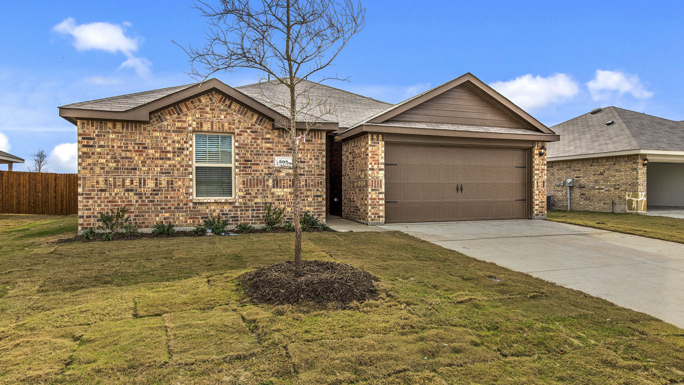 X40B Bellvue Floorplan Elevation A Rendering-Frontier Pointe in Collin County, TX