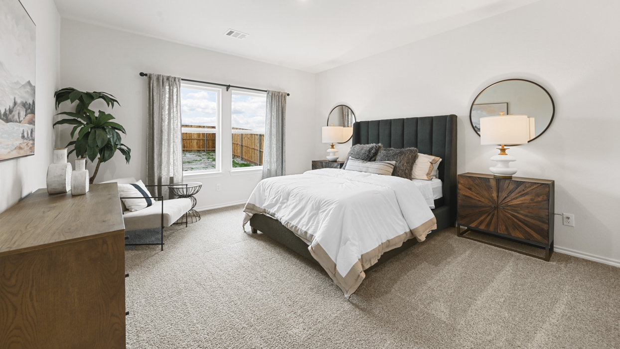 Midland Floorplan Elevation B Bedroom Gallery Image - Frontier Pointe in Princeton, TX