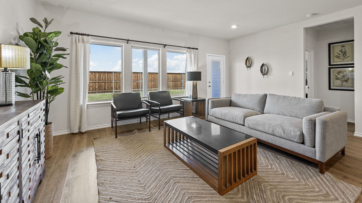 Ozark Floorplan Elevation B Living Gallery Image - Frontier Pointe in Princeton, TX