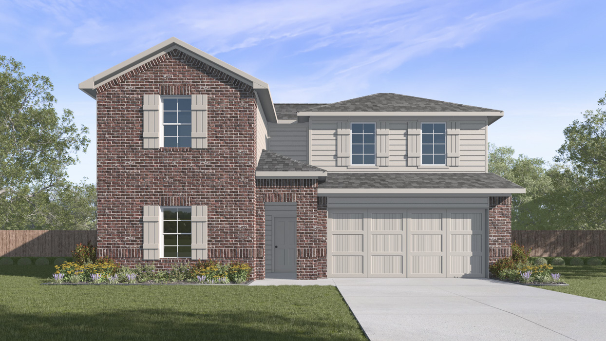 Ozark Floorplan Elevation A Exterior Rendering - Frontier Pointe in Princeton, TX