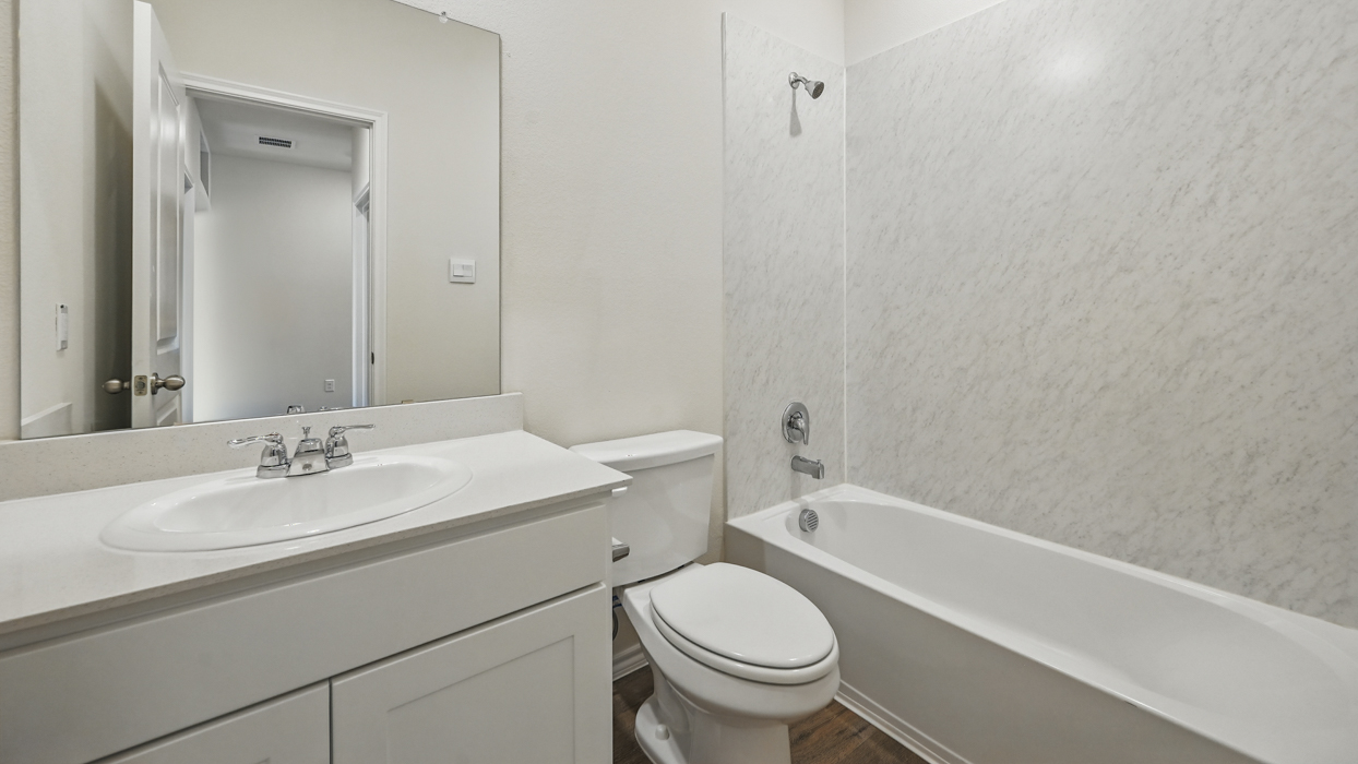 Ozark Floorplan Elevation A Bathroom Gallery Image - Frontier Pointe in Princeton, TX