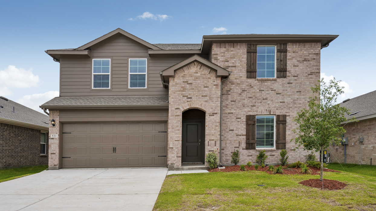 X40P Perry Floorplan Elevation A Rendering-Frontier Pointe in Collin County, TX