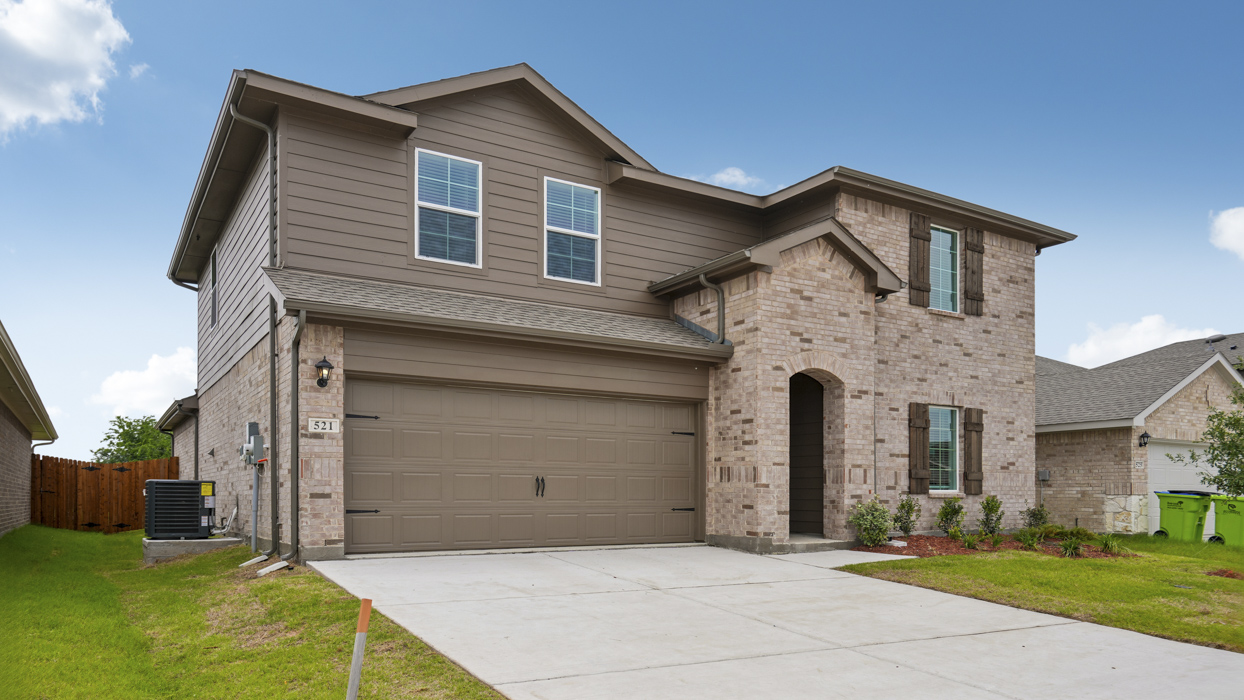 X40P Perry Floorplan Elevation A Rendering-Frontier Pointe in Collin County, TX