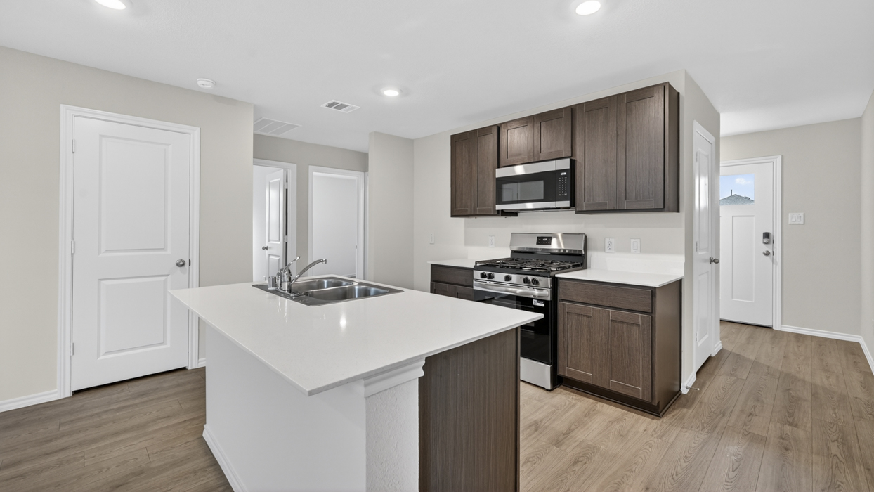 Barton Floorplan Elevation F Kitchen Gallery Image - Creekside Ranch in Blue Ridge, TX