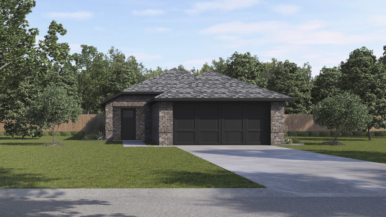 Barton Floorplan Elevation E Rendering-Creekside Ranch in Blue Ridge, TX