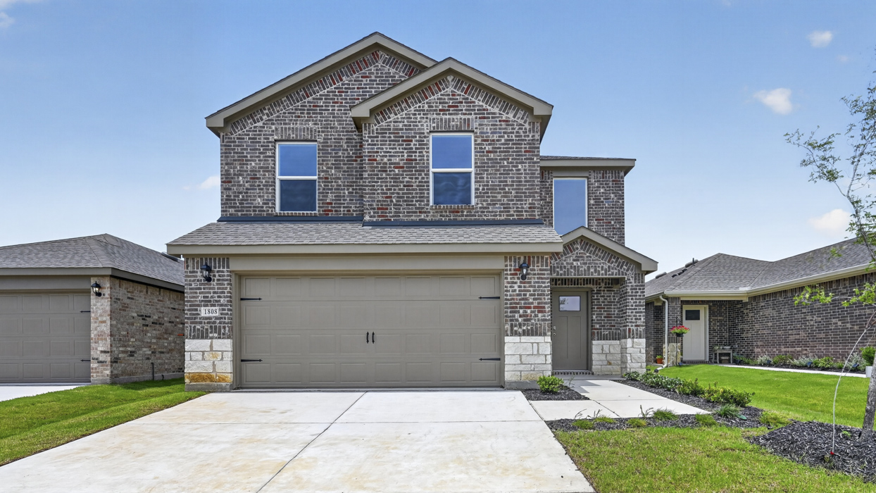 Davis Floorplan Elevation F Exterior Rendering - Creekside Ranch in Blue Ridge, TX