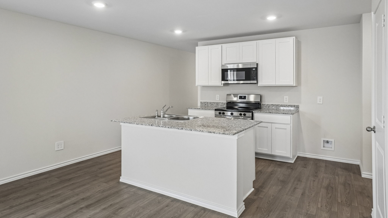 Estero Floorplan Elevation F Kitchen Gallery Image - Creekside Ranch in Blue Ridge, TX