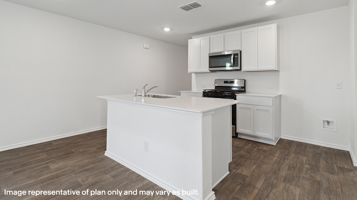 Estero Floorplan Elevation F Kitchen Gallery Image - Creekside Ranch in Blue Ridge, TX