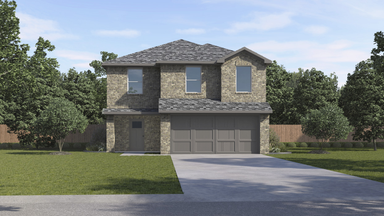Franklin Floorplan Elevation E Rendering-Creekside Ranch in Blue Ridge, Tx