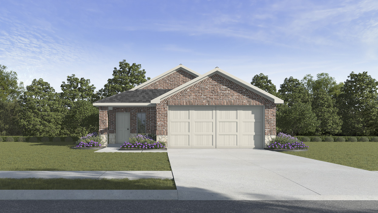 X30A Amber Floorplan Elevation F Rendering-Creekside Ranch in Blue Ridge, TX
