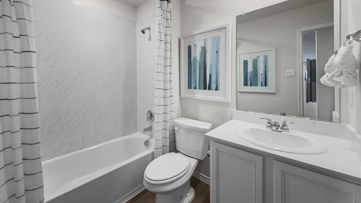 Caroline Floorplan Elevation F Bathroom Gallery Image - Creekside Ranch in Blue Ridge, TX