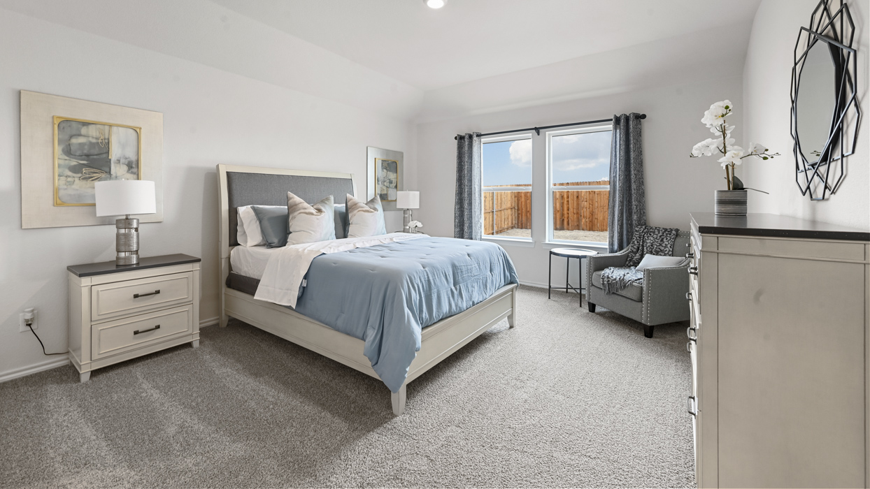 Caroline Floorplan Elevation F Bedroom Gallery Image - Creekside Ranch in Blue Ridge, TX