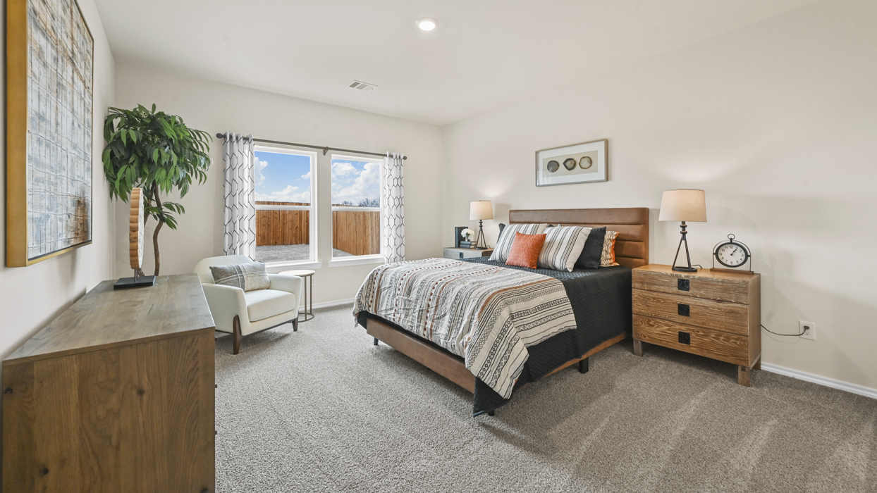 Hanna Floorplan Elevation E Bedroom Gallery Image - Creekside Ranch in Blue Ridge, TX