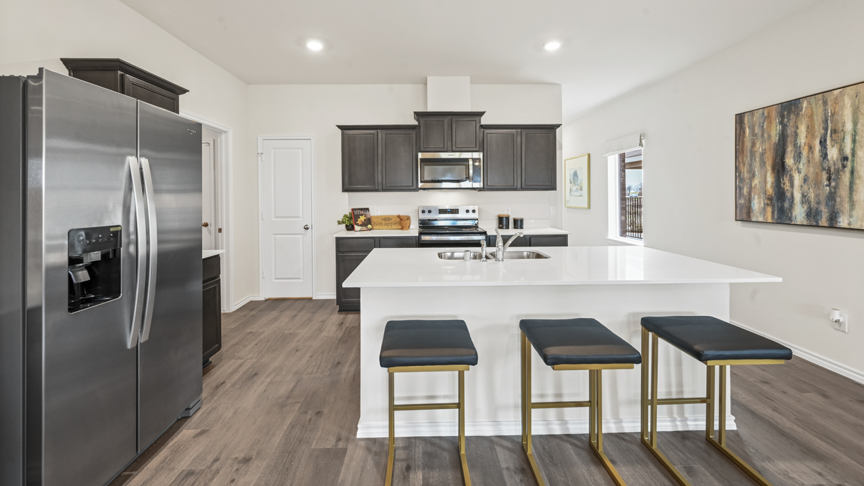 Hanna Floorplan Elevation E Kitchen Gallery Image - Creekside Ranch in Blue Ridge, TX