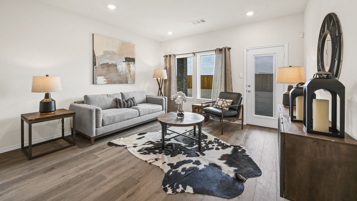 Hanna Floorplan Elevation E Living Gallery Image - Creekside Ranch in Princeton, TX